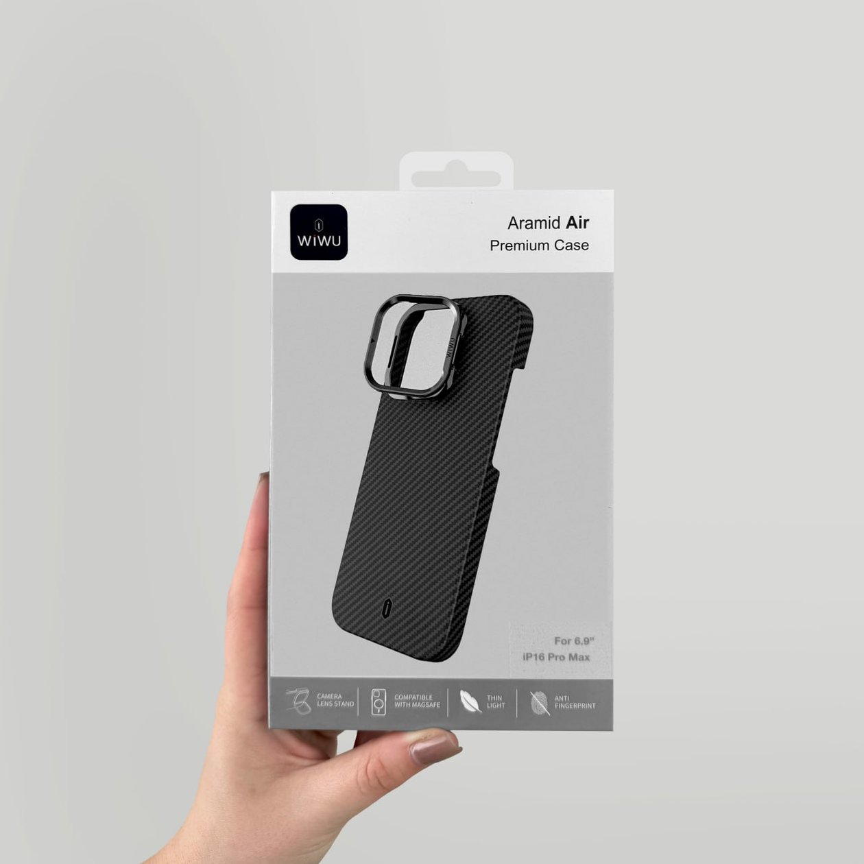 WIWU Чехол DCC-206 Aramid  Air blk  for iPhone 16 Pro