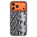 Kajsa Glamorous Collection Genuine Leather Snake Pattern Case iPhone 17 Pro Max