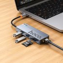 USB Хаб Hoco HB52 Wow 8-in-1 (HDTV+RJ45+SD/TF+PD+Type-C3.0+USB3.0*2)