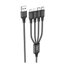 Кабель Hoco X76 4-in-1 (Type-C+Type-C+iP+Micro)