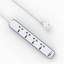 WIWU Сетевой Фильтр Wi-S007 8in1 20W GaN 2C+2A+4AC EU 2M