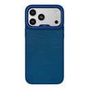 Kajsa Genuine Leather Togo Litchi Pattern Case iPhone 17 Pro/18 Pro