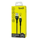 M8J210L - USB-кабель Budi Lightning in cloth 1m, 2.4A Faster, Aluminum shell