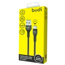 DC210T10B - USB-кабель Budi Type-C in cloth 1m, 2.4A Faster, Aluminum shell