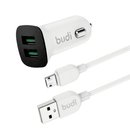 CC631M - Budi Car Charger 12W 2.4A + Cable Micro
