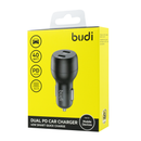 CC108RB - Budi Dual PD Car Charger 40w Smart Quick Charge