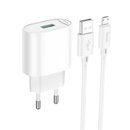 СЗУ Hoco C109A Fighter single port QC3.0 charger set (Micro)