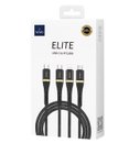 Wiwu Кабель WI-C023 Vigor Series 3in1 Type-C Lightning Micro Reel Data and Charging Cable 100W