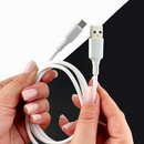 DC256M10W -  Budi USB-A to Micro Cable Liquid Silica Gel 3A 1m