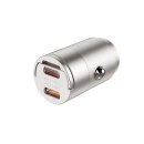 WIWU Автомобильное зарядное устройство Wi-QC029 Nano Series 30W Fast Car Charger USC-C+USB-C