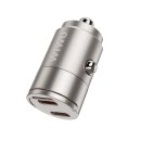 WIWU Автомобильное зарядное устройство Wi-QC029 Nano Series 30W Fast Car Charger USC-C+USB-C