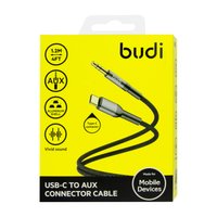 DC131TXA - AUX Cable Budi Type-C to 3.5 mm 1.2m / Budi + №9964