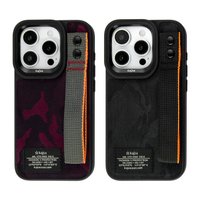 Kajsa Outdoor Collection Camo Satin Straps back case for iPhone 15 Pro / Kajsa Outdoor Collection Camo Satin Straps back case + №10995