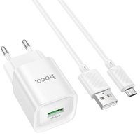 СЗУ Hoco C145A Charm QC3.0 charger set(Micro)(EU) / Hoco + №11331
