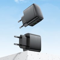 СЗУ Hoco CS61A Bright PD30W+QC3.0 charger(EU) / Бренд + №11346