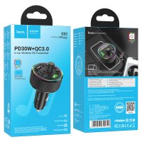 FM Трансмиттер Hoco E82 Guerrero PD30W+QC3.0 / FM Модулятори + №11352