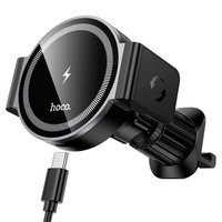 Автодержатель Hoco HW35 Power electric magnetic wireless fast charging (air outlet) / Автомобільні тримачи + №11387