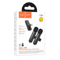 Микрофон-петличка Hoco L20A Fair wireless (iP/Type-C) / Аудио + №11395