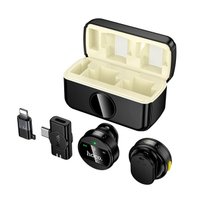 Микрофон-петличка Hoco L22 Bright wireless with case (iP/Type-C) / Мікрофон-петлічка + №11396