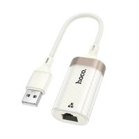 Переходник Hoco UA41 Crystal USB ethernet (100 mbps) / Кабелі / Перехідники + №11404