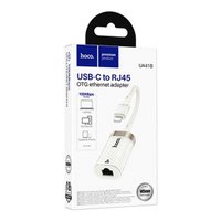 Переходник Hoco UA41B Crystal Type-C ethernet (100 mbps) / Перехідники + №11405
