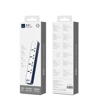 WIWU Сетевой Фильтр Wi-S007 8in1 20W GaN 2C+2A+4AC EU 2M / WIWU + №11464