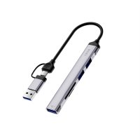 WIWU Адаптер Wi-HB003 ZOLO 5 in 1 USB-C/USB-A HUB / Переходники/Подовжувачи + №11467