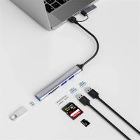 WIWU Адаптер Wi-HB003 ZOLO 5 in 1 USB-C/USB-A HUB / Переходники/Подовжувачи + №11467