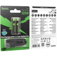 Аккумуляторные батарейки HOCO JA4 (AAA) 320mAh USB-C / Нові надходження + №11797