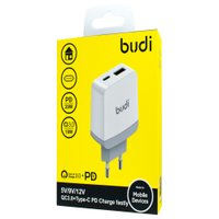 AC940VEW - Home Charger Budi QC 18W 3.0 +Type-C PD18W Charge Fastly / Адаптер Budi + №3036
