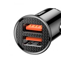 CCALL-YD01 - Baseus Circular Plastic A+A 30W Dual QC3.0 Quick Car Charger / AЗУ + №3338