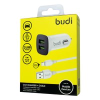 CC631L - Budi Car Charger 12W 2.4A + Cable Lightning / AЗУ + №6709