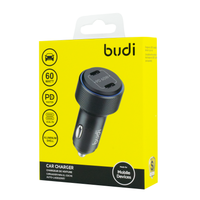 CC632RB - Budi Car Charger 2USB-C / AЗУ + №7603