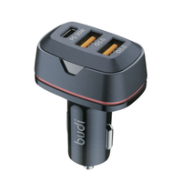 CC616TB - Budi Car Charger 48W Dual QC3.0 and USB-C PD / AЗУ + №7610
