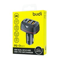 CC616TB - Budi Car Charger 48W Dual QC3.0 and USB-C PD / Budi + №7610
