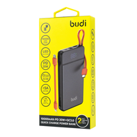 PB085B - Budi Quick Charger QC3.0+PD20W Power Bank 10000mAh / Power Bank + №7622