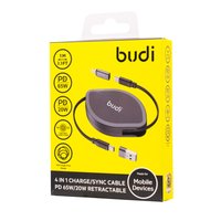 DC535B - 4in1 Retractable cable,1m, 65W/20W PD / Type-C + №7909