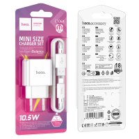 СЗУ Hoco C106A Leisure single port charger set (Type-C) / Зарядные устройства + №8695