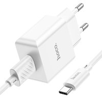 СЗУ Hoco C106A Leisure single port charger set (Type-C) / Адаптер Hoco + №8695