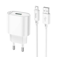 СЗУ Hoco C109A Fighter single port QC3.0 charger set (Micro) / Адаптер Hoco + №8696