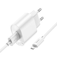 СЗУ Hoco C109A Fighter single port QC3.0 charger set (Micro) / Адаптер Hoco + №8696