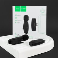 Микрофон-петличка Hoco L15 Type-C Crystal lavalier wireless digital microphone / Мікрофон-петлічка + №8779