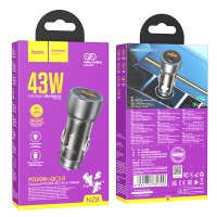 АЗУ Hoco NZ8 Sprinter 43W dual port PD25W+QC3.0 car charger / Hoco + №8786