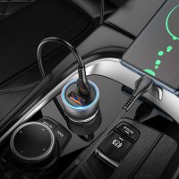 АЗУ Hoco NZ8 Sprinter 43W dual port PD25W+QC3.0 car charger / AЗУ + №8786