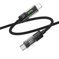 Кабель Hoco U116 Transparent Discovery Edition PD charging data cable for iP / Бренд + №8812