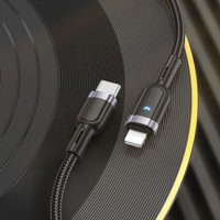 Кабель Hoco U117 Grand PD intelligent power-off charging data cable iP / Type-C - Lighting + №8814