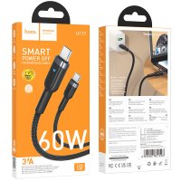 Кабель Hoco U117 Grand 60W intelligent power-off charging data cable Type-C to Type-C / Type-C-Type-C + №8815