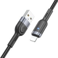 Кабель Hoco U117 Grand intelligent power-off charging data cable iP / USB-A - Lighting + №8816