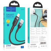 Кабель Hoco U117 Grand intelligent power-off charging data cable iP / Кабели / Переходники + №8816