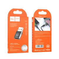 Адаптер Hoco UA17 USB Male to Type-C female USB2.0 adapter / Перехідники + №8831
